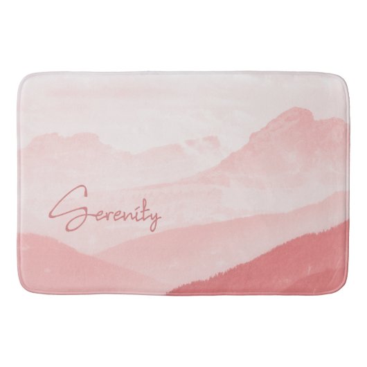 Serenity Romantic Pink Landschap Badmat (Voorkant)