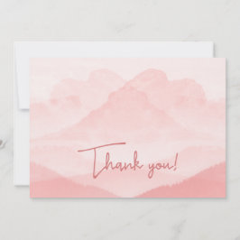 Serenity Romantic Pink Landschap Feestdagenkaart