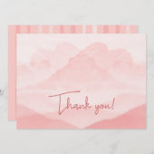 Serenity Romantic Pink Landschap Feestdagenkaart (Voorkant / Achterkant)