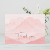 Serenity Romantic Pink Landschap Feestdagenkaart (Staand voorkant)