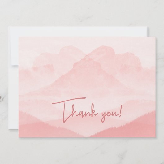 Serenity Romantic Pink Landschap Feestdagenkaart (Voorkant)