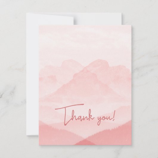 Serenity Romantic Pink Landschap Feestdagenkaart (Voorkant)