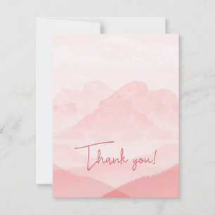Serenity Romantic Pink Landschap Feestdagenkaart