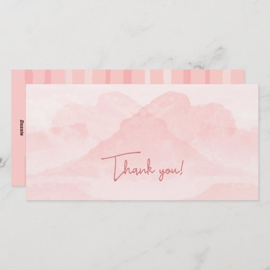 Serenity Romantic Pink Landschap Feestdagenkaart (Voorkant / Achterkant)