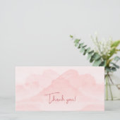 Serenity Romantic Pink Landschap Feestdagenkaart (Staand voorkant)