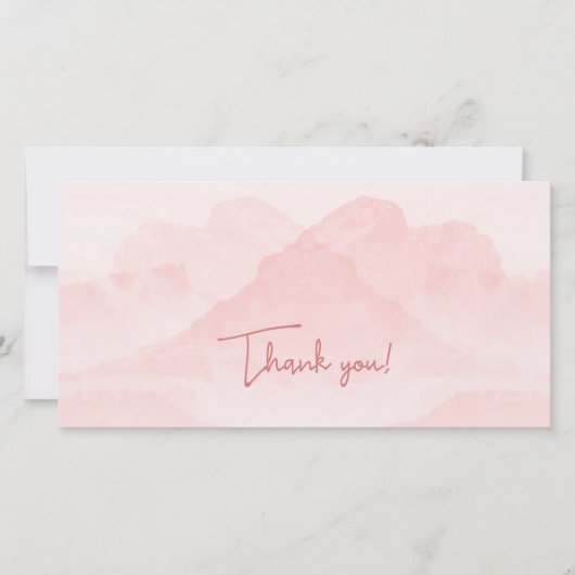 Serenity Romantic Pink Landschap Feestdagenkaart (Voorkant)