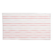 Serenity Romantic Pink Striped King Kussensloop (Achterkant-Rechts)