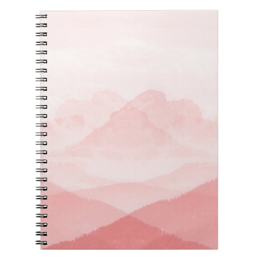 Serenity Romantisch Roze Landschap Notitieboek (Voorkant)