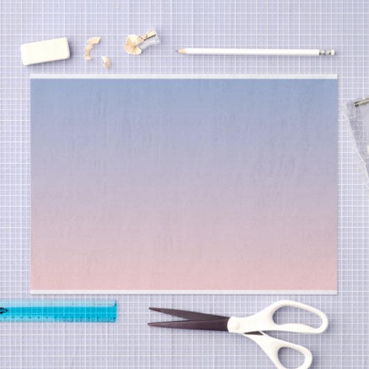 Serenity Roos Quartz Blauw Roze Ombre Tissuepapier (Craft)