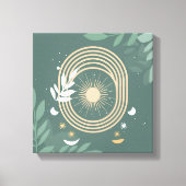 Serenity Sage: Boho minimalisme Canvas Afdruk (Voorkant)