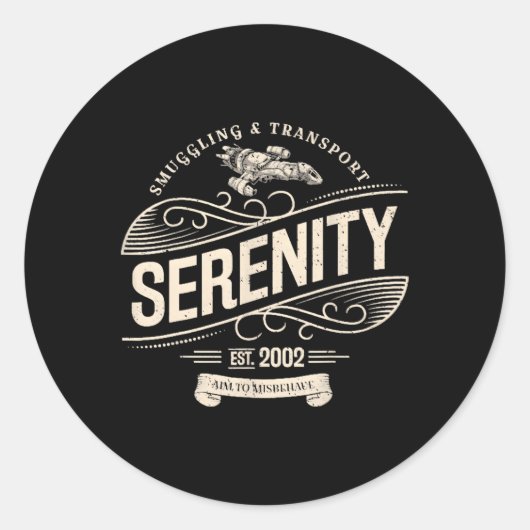 Serenity Sgling en Transport Firefly Ronde Sticker (Voorkant)