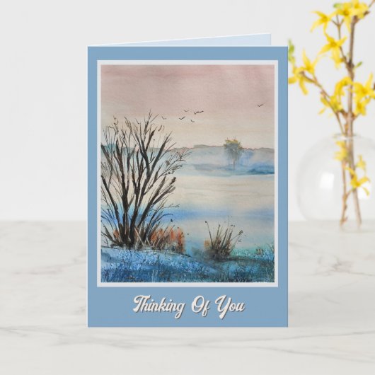 Serenity Snelle Herstel Gedachten Aan Jou Kaart (Gele Bloem)