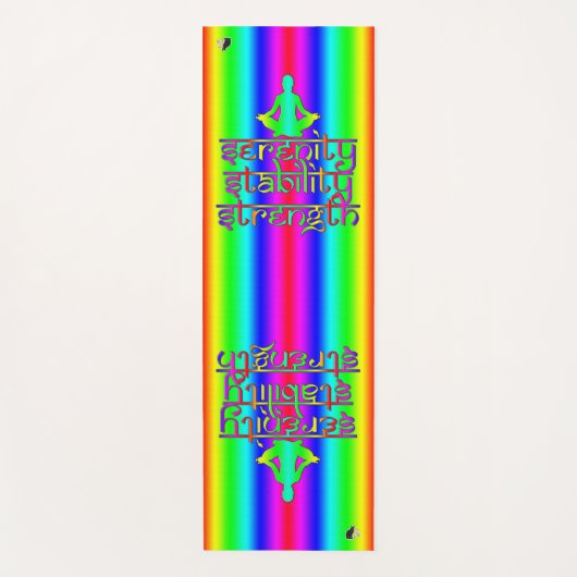 Serenity Stability Sterkte Rainbow-intenties Yogamat (Voorkant)