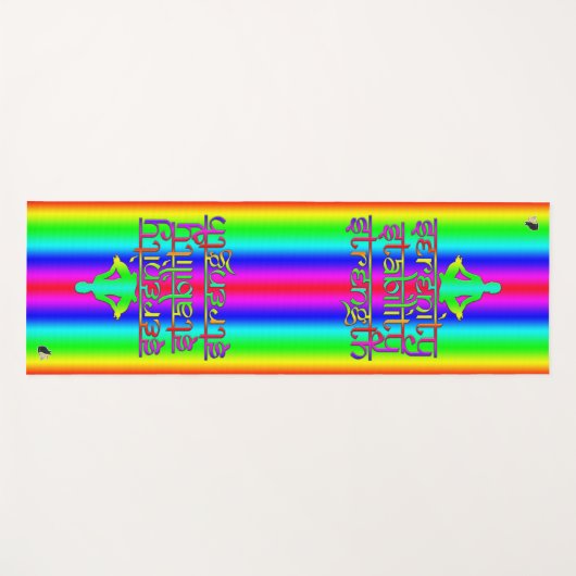Serenity Stability Sterkte Rainbow-intenties Yogamat (Voorkant (horizontaal))