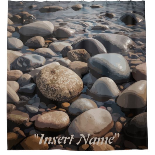 Serenity Stones Douchegordijn (Voorkant)