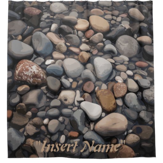 Serenity Stones Douchegordijn (Voorkant)