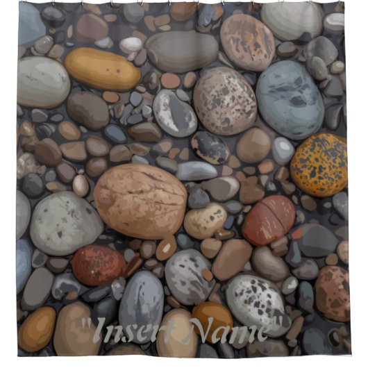 Serenity Stones Douchegordijn (Voorkant)