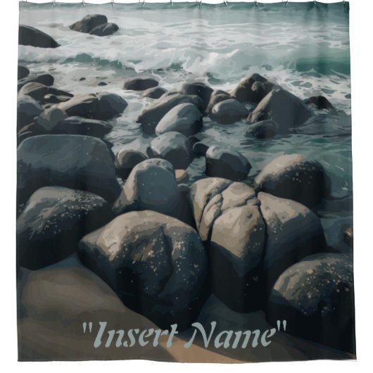 Serenity Stones Douchegordijn (Voorkant)