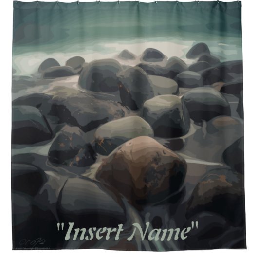 Serenity Stones Douchegordijn (Voorkant)