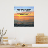 SERENITY SUNRISE GALATIANS FRUIT VAN DE SPIRIT POSTER (Keuken)