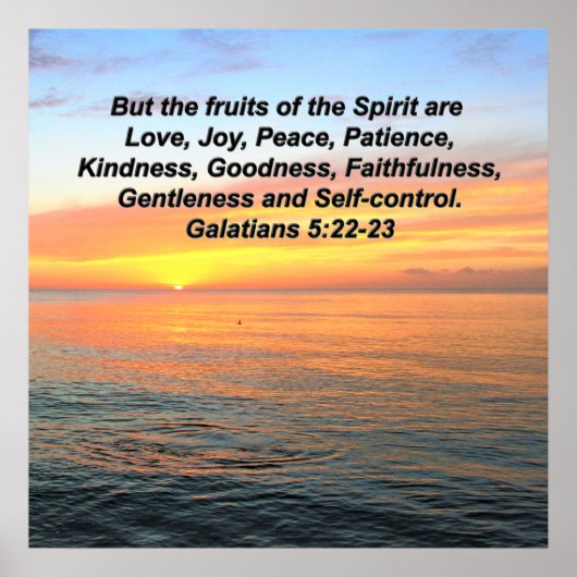 SERENITY SUNRISE GALATIANS FRUIT VAN DE SPIRIT POSTER (Voorkant)