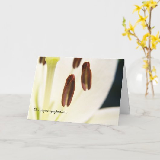 "Serenity" Sympathie / Rouw Kaart (Gele Bloem)