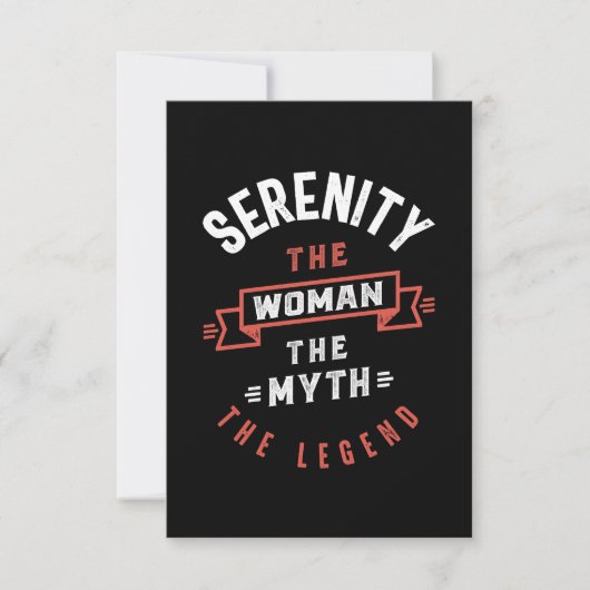 Serenity the Woman the Myth the Legend RSVP Kaartje (Voorkant)
