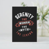 Serenity the Woman the Myth the Legend RSVP Kaartje (Staand voorkant)