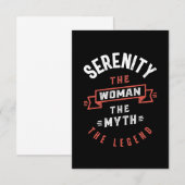 Serenity the Woman the Myth the Legend RSVP Kaartje (Voorkant / Achterkant)