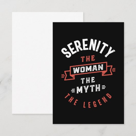 Serenity the Woman the Myth the Legend RSVP Kaartje (Voorkant / Achterkant)