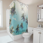 Serenity tropisch strandlandschap douchegordijn (In situ)