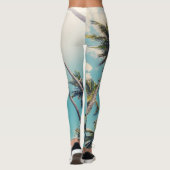 Serenity tropisch strandlandschap leggings (Achterkant)