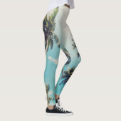 Serenity tropisch strandlandschap leggings (Rechts)