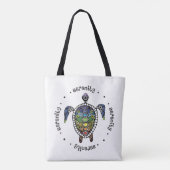 Serenity Turtle Chakras Tote Bag (Achterkant)