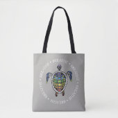 Serenity Turtle Chakras Tote Bag (Voorkant)