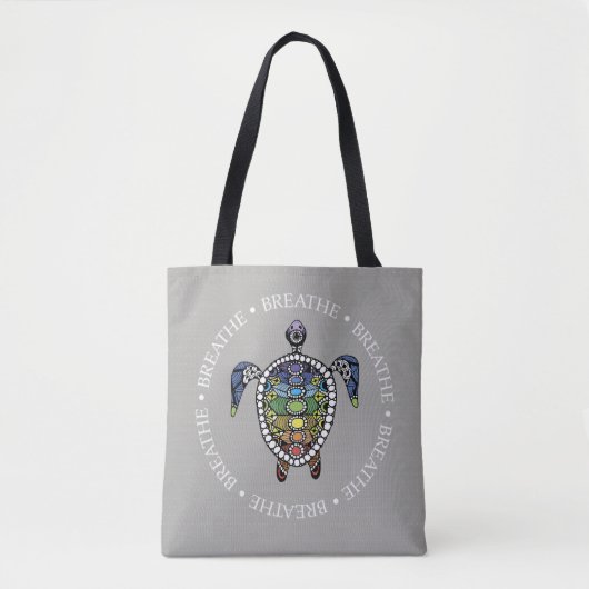 Serenity Turtle Chakras Tote Bag (Voorkant)