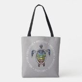 Serenity Turtle Chakras Tote Bag (Achterkant)