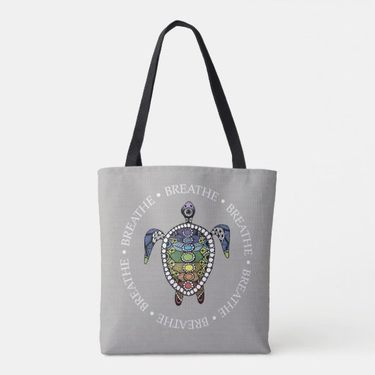 Serenity Turtle Chakras Tote Bag (Achterkant)