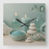 Serenity Wall Clock Vierkante Klok (Voorkant)
