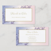 Serenity Water Splash Pink en Lavender Boutique Visitekaartje (Voorkant / Achterkant)