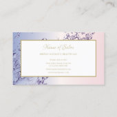 Serenity Water Splash Pink en Lavender Boutique Visitekaartje (Achterkant)