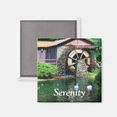 Serenity Water Wheel Inspirerend Magnet (Voorkant / Achterkant)