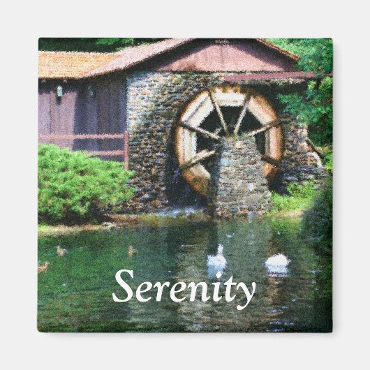 Serenity Water Wheel Inspirerend Magnet (Voorkant)