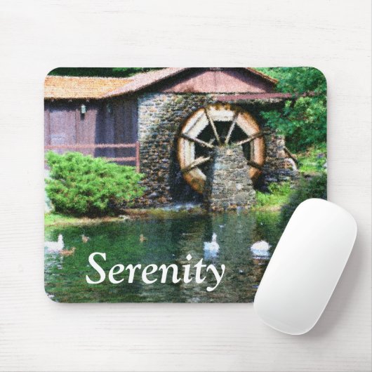 Serenity Water Wheel Inspirerend Mousepad Muismat (Met muis)
