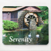 Serenity Water Wheel Inspirerend Mousepad Muismat (Voorkant)
