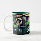 Serenity Water Wheel Inspirerend Words Tweekleurige Koffiemok (Links)