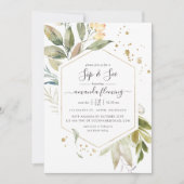 Serenity Waterverf Greenery Geometric Sip en Zie Kaart (Voorkant)