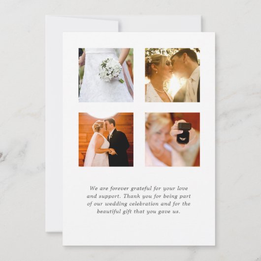 Serenity Waterverf Greenery Geometric Wedding Bedankkaart (Achterkant)