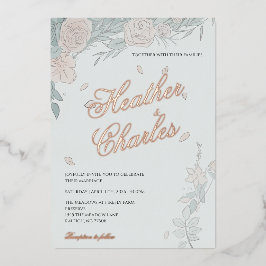 Serenity Wedding Invitation Folie Uitnodiging