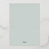 Serenity Wedding Invitation Folie Uitnodiging (Achterkant)